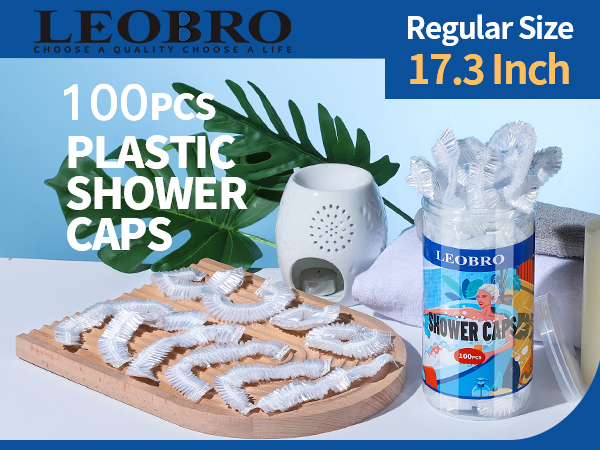 100PCS 17.3 Inch Disposable Shower Caps