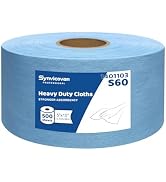 Synvicovan Cleanroom Wipes Heavy Duty Cloths, Lint-Free and Extra Absorbent Towels Jumbo Roll, Bl...
