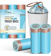 JOYEUX 2.6 Gallon Small Trash Bags, No-Tearing Drawstring Mini Garbage Bags for Bathroom Kitchen,...