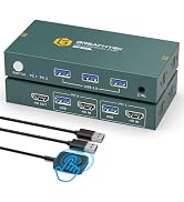 8K HDMI KVM Switch 2 Computers 1 Monitor,USB3.0 8K@60HZ 2 Port kvm Switcher for 2 PC/Laptop to Sh...