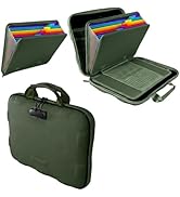 Fireproof Document Box, Hard Case Fireproof File Organizer Box with Lock and 13 Pocket Accordion ...