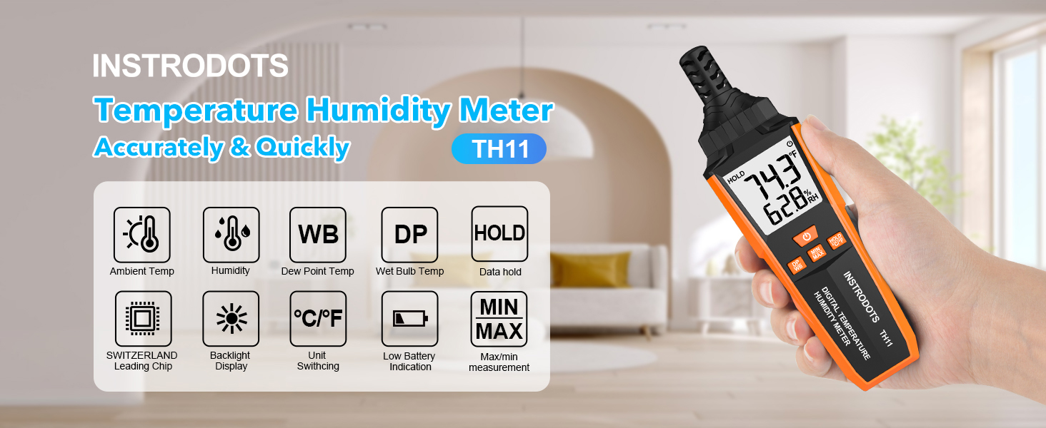 humidity meter digital thermometer hygrometer humidity sensor temperature humidity monitor gauge