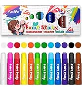 Aen Art Paint Sticks, 12 Colors Solid Tempera Paint Sticks for Kids, Quick Drying Washable Paint ...