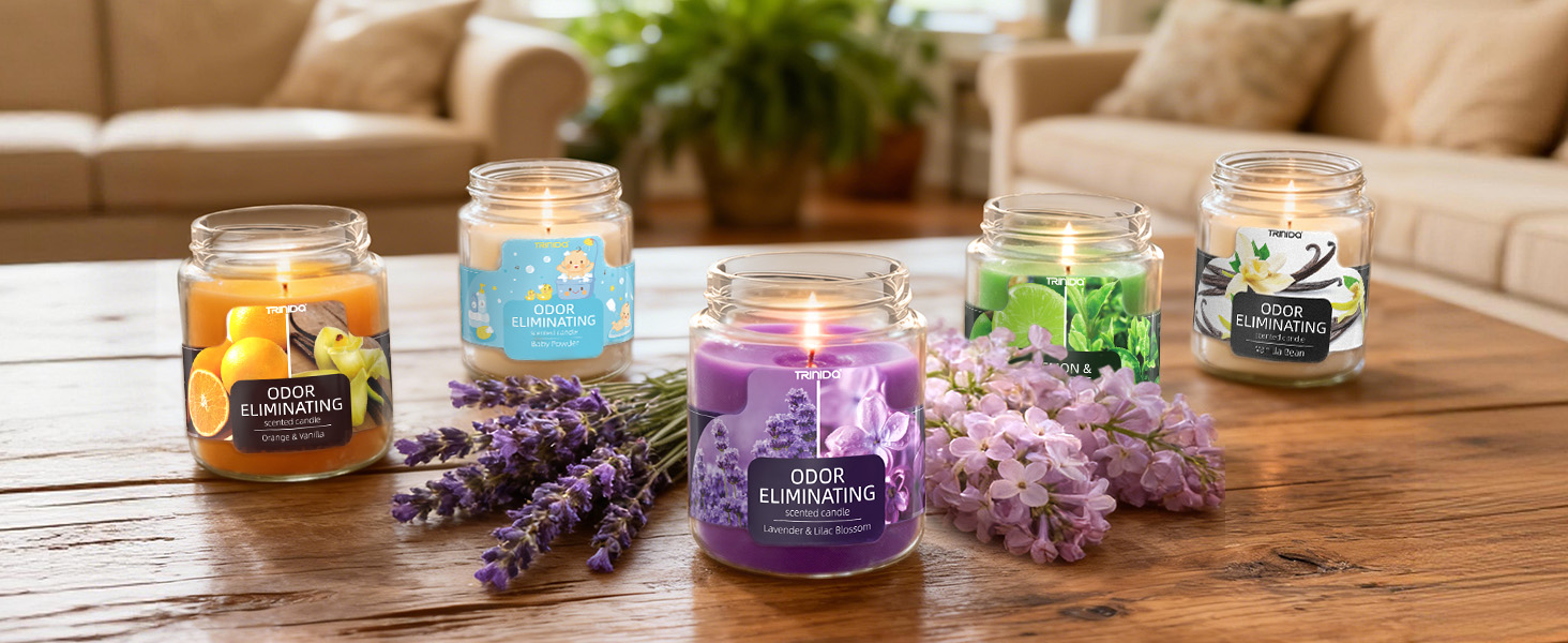 Lavender & Lilac Blossom Odor Eliminating Candles
