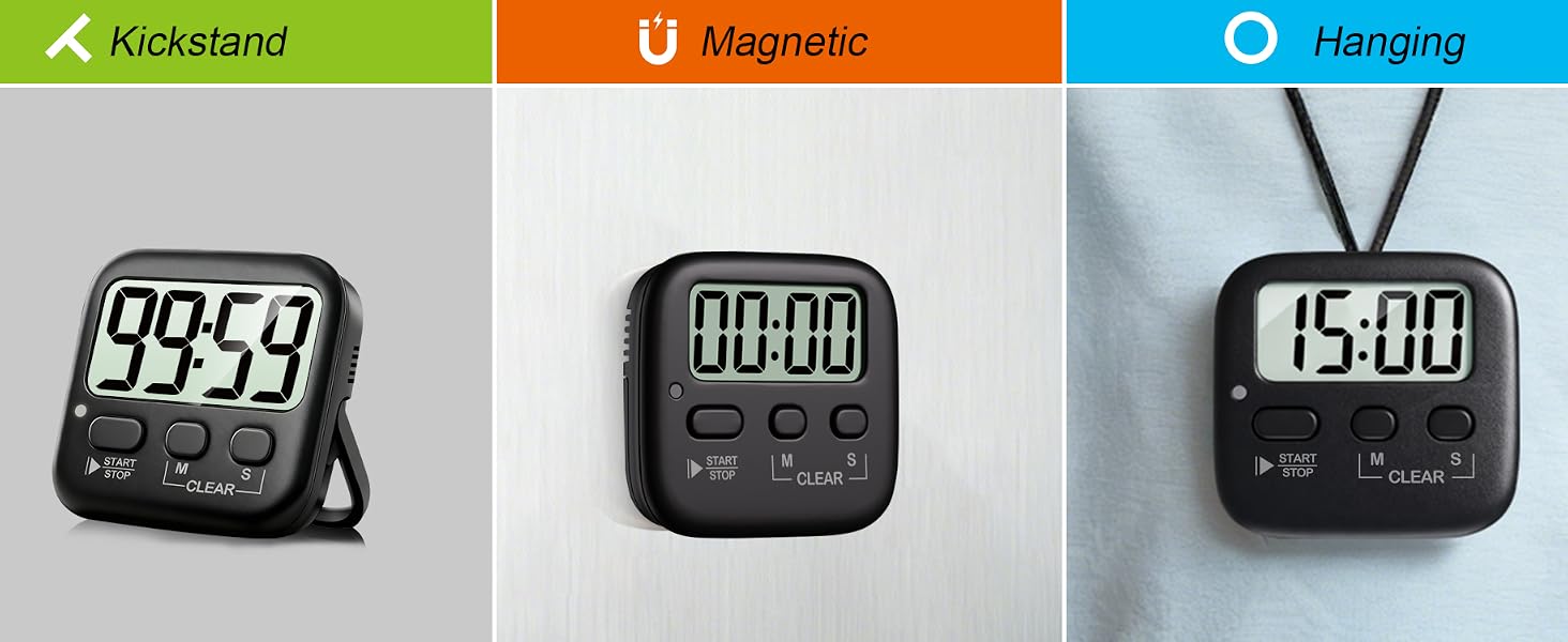 Digital timer with three mounting options