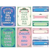 twinklemon 4PCS Mahjong Shuffler Cards 4PCS Mahjong Line Finder with 4 Strategy Guide Thickened P...