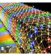 LitHome 21ft x 5ft Christmas Net Lights, 360 LED Mesh Fairy String Lights with 8 Modes, Connectab...