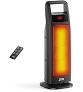 JRD 24" Fast Electric Space Heater with Remote, 75° Oscillation, 1-8H Timer, Thermostat, Safe Pro...