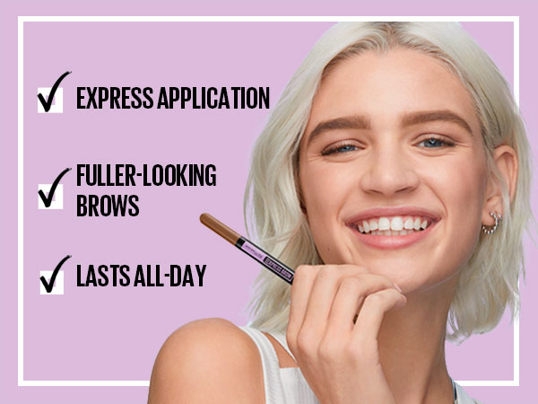 maybelline, express brows, brow duo, eyebrows, brows, long lasting, full brows, express application