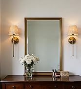 JIMUBEAM Industrial Vintage Wall Sconce Light Set of 2, Boho Rattan Shade with Long Arm Antique B...