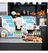 MOMODA Sous Vide Cooking Bags Bundle – 50 Reusable Vacuum Sealer Bags in 5 Sizes with 2 Electric ...