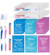 twoworld Disposable Toothbrushes with Toothpaste 10 Grams Individually Wrapped,0.7Floz Travel Siz...