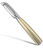 KULUNER Luxury I-Type Vegetable Peeler – 24K Gold Plated Handle, 304 Stainless Steel Ultra Sharp ...