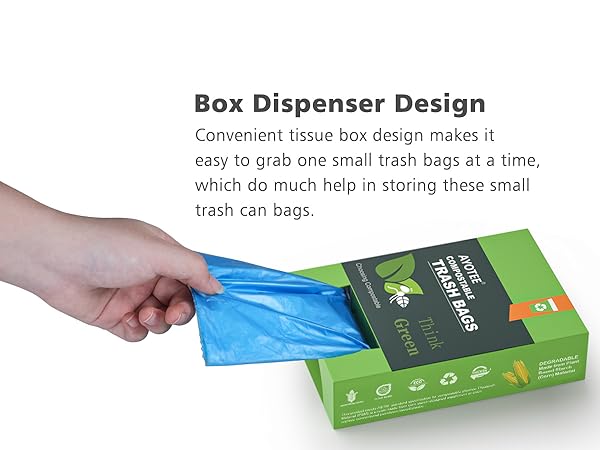 blue trash bags