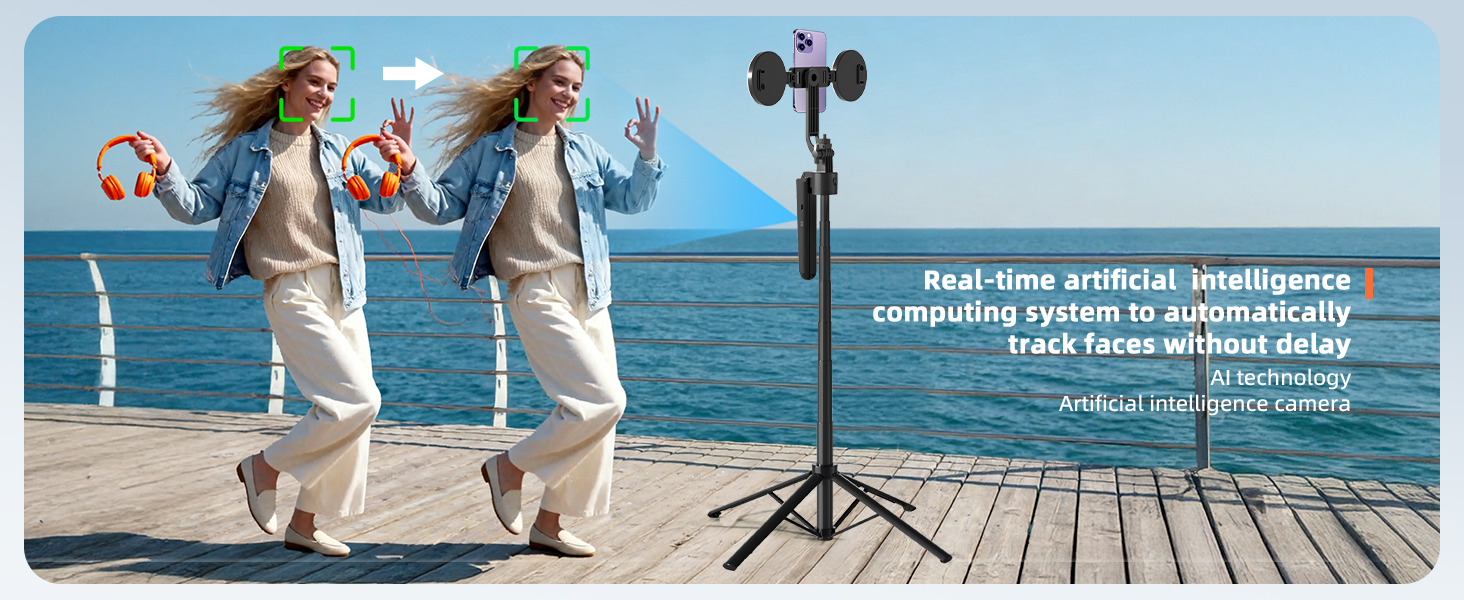 auto face tracking tripod 360 rotation with stand