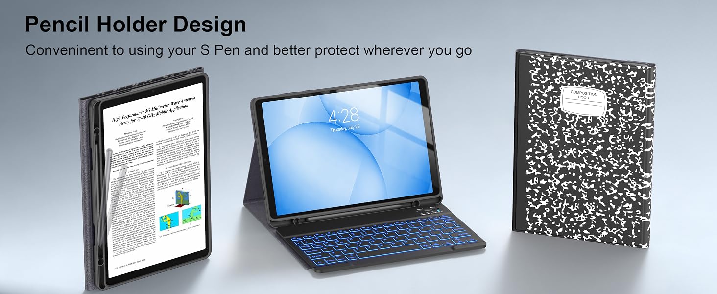 Tab A11+ Plus 11 inch keyboard case Built-in pencil holder carry and better protect your pencil
