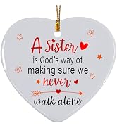 Sister Christmas Ornament 2024, Sister Gifts for Christmas, White Christmas Sisters Ornament, Sis...