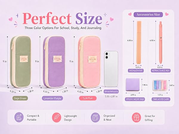 Aesthetic School Supplies with Pencil Pouch - 27Pcs Cute College Essentials Set