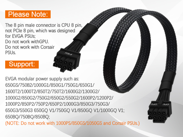CPU Cable for EVGA PSU