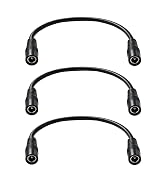 GGIPOWY 3-Pack 5.5mm x 2.5mm DC Power Extension Cable, 18AWG Female to Female Barrel Jack 12V/24V...