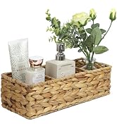 Water Hyacinth Basket for Toilet Paper, Wicker Baskets for Storage Bathroom Counter, Storage Bask...
