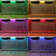 RGB under cabinet light green-red--kitchen island