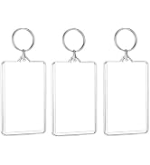 Galyacht 3pcs Transparent Acrylic Photo Keychain Frame, Double Sided, Rectangle for Personalized ...