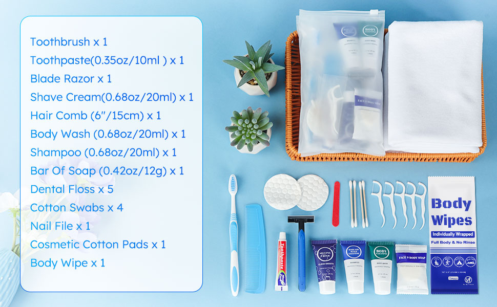 Travel Hygiene Kit Personal Toiletries Bulk