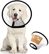 QIYADIN Plastic Pet Recovery Collars & Cones for Dogs and Cats After Surgery Adjustable Dog Neck ...
