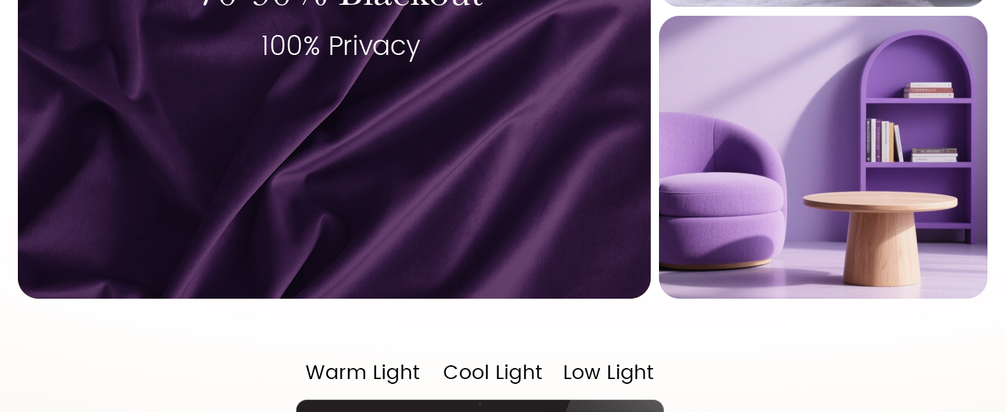 purple velvet curtains