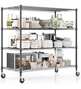 Homdox Heavy Duty Metal Shelves for Storage, 4 Tier Storage Racks and Shelving, Commercial Adjust...