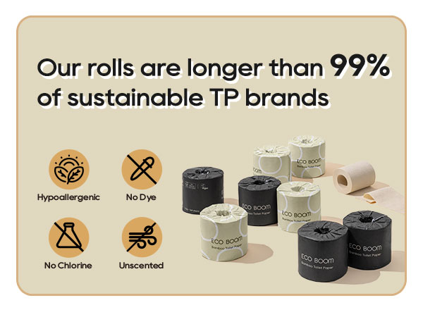 our rolls are longer than 99% of sustainable TP brands