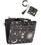 Sunpour Small Wristlet Wallets for Women Keychain Wristlet Wallet RFID Blocking Key Chain Wallet ...