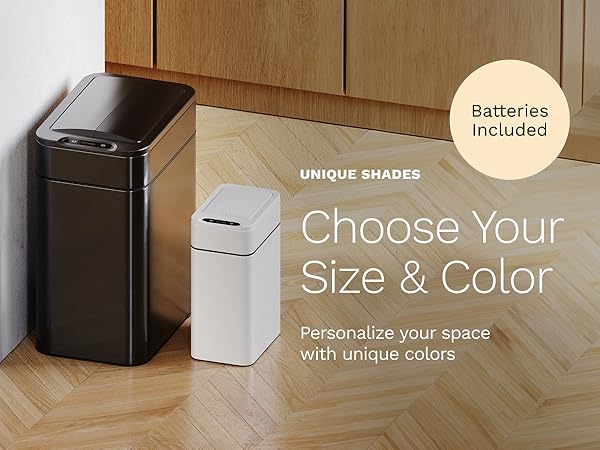 2.4 and 13 gallons trash cans