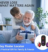 Key Finder RF Wireless Remote Locator | No App Required | 131FT Working Range | Ultra-Long Batter...