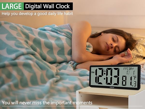 digital wall clock battery operated