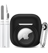 LDSXAY 2 in 1 Silicone Case Compatible with AirPod 4 and AirTag, Shockproof Protective Skin Cover...