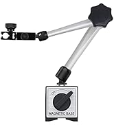HDLNAK Magnetic Base Stand 176 lbs / 80 kg Max Pull for Dial Indicator (Silver)