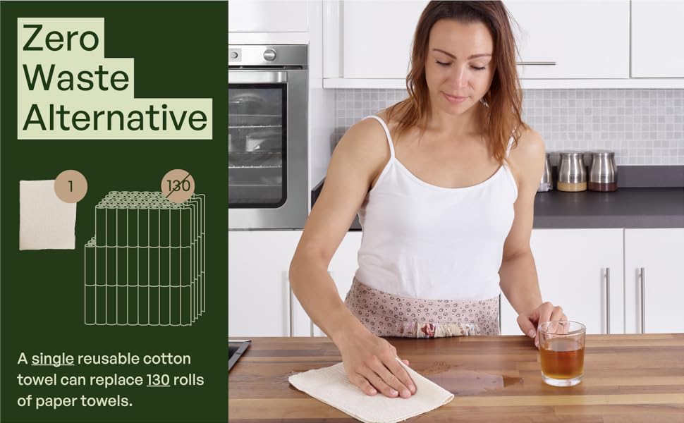 mioeco reusable paper towels kitchen unpaper dish cloth towel rolls absorbent bamboo wash cotton