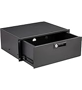 TECHTOO Rack Mount Drawer Rack Drawer DJ Rack Case Server Cabinet Case with Key and Lock for 19 I...
