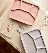 lilac and peach bento