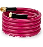 WELLUCK Garden Hose 5/8 in x 25 ft, Heavy Duty Durable Anti Kink Flexible Garden Water Hose for D...