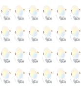 BesLowe 24 Packs 6 Inch 5CCT LED Recessed Ceiling Lights Ultra-Thin with Junction Box, 12W 150W E...