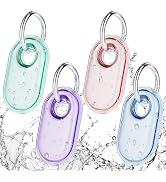 4-Pack for Samsung Smart tag 2 Case with Key Ring, Full-Wrapped IPX8 Waterproof TPU Cover for Gal...