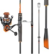 Sougayilang Fishing Rod & Reel Combo,Spinning & Baitcaster Combo, IM6 Graphite 2Pc Blanks, EVA Ha...