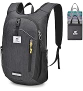 Dark gray backpack with multiple zippered compartments, side pockets, and padded straps. Includes detachable insulated lunch bag. Brand logo visible on front pocket.