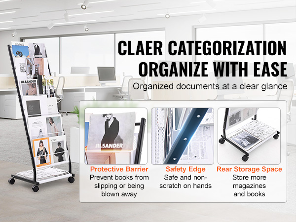 floor standing portable literature rack