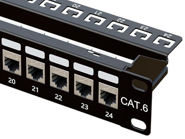 Through Coupler 1U Cat6 Patch Panel