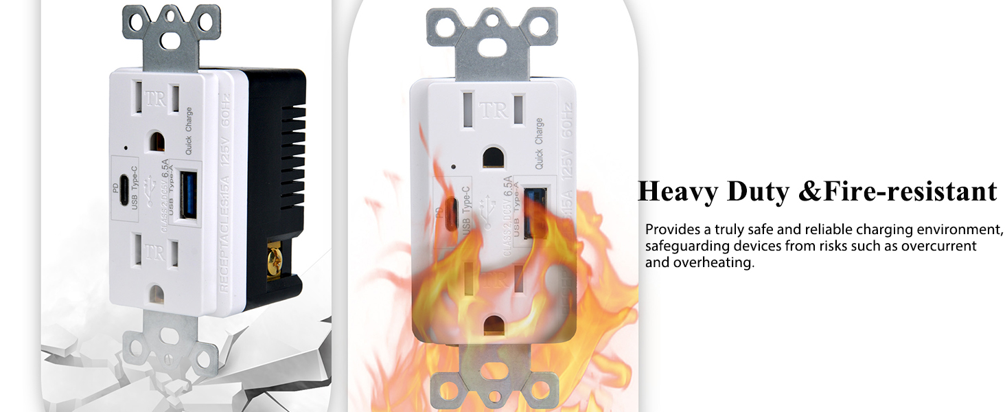 usb c pd wall outlet 65w gan