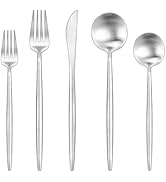 matte silverware set